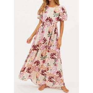 NWT Beach Riot: Weston Maxi Dress in Desert Succulent Print: Size Large